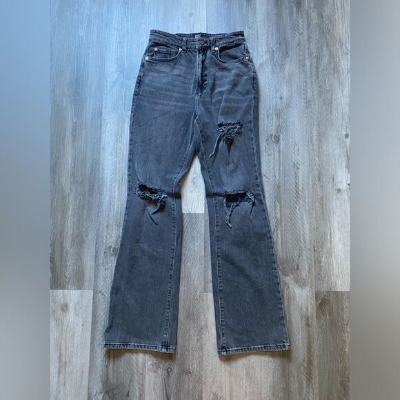 Urban Outfitters BDG Jeans High Rise Flare Black Distressed 28 - Picture 2 of 12